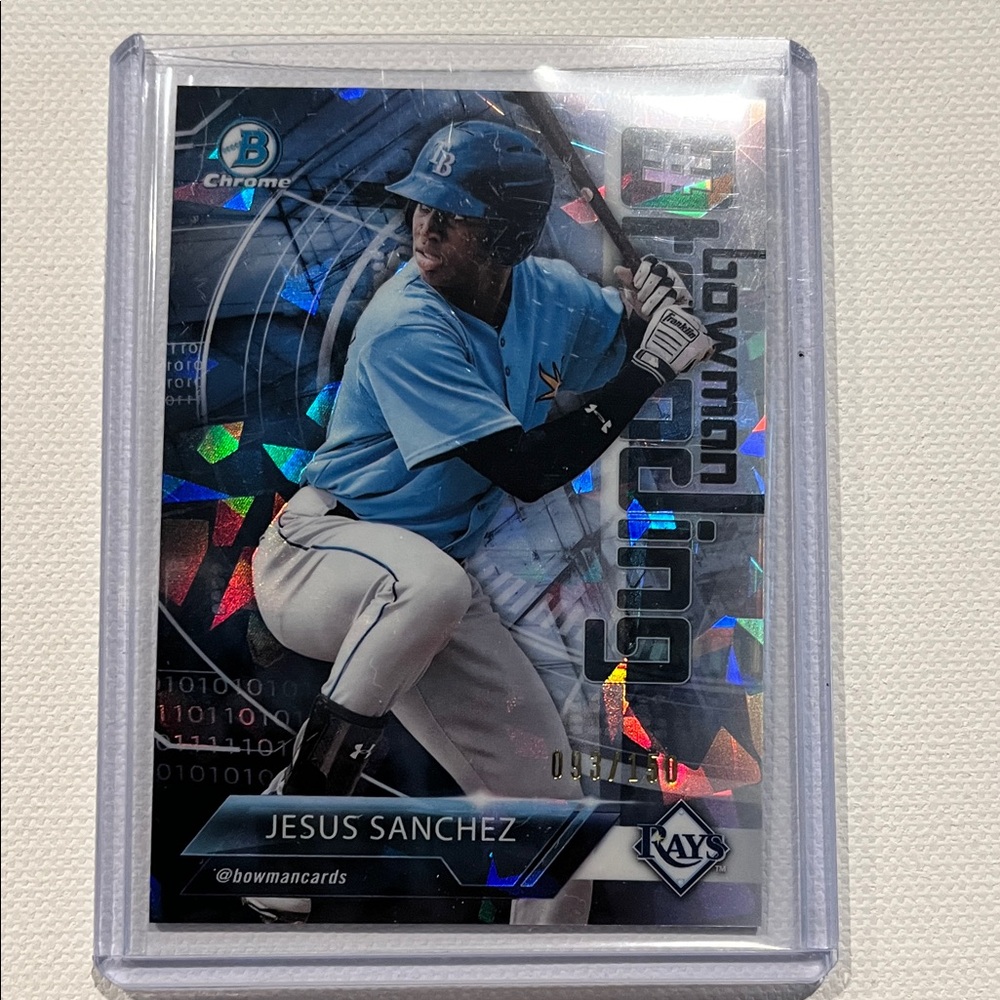 2018 Bowman Chrome Trending Refractor 93/150 Jesus Sanchez Baseball Card # - JS